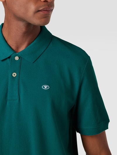 Tom Tailor Poloshirt mit Label-Stitching Modell 'PK Basic Zusatz' Petrol 3