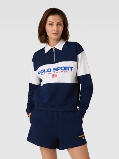 Polo Sport Sweatshirt in Two-Tone-Machart Marine 4