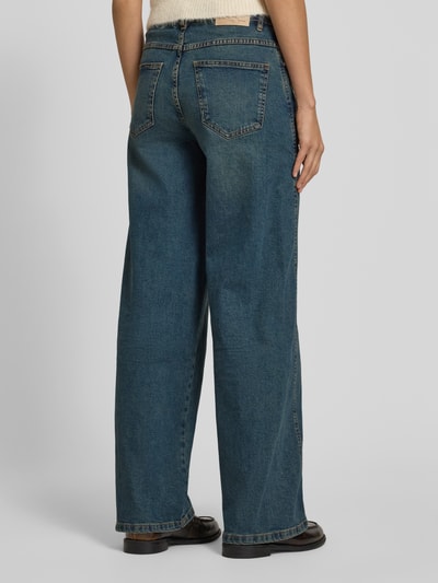 OPUS Jeansy z szeroką nogawką i wpuszczanymi kieszeniami model ‘Miva soul’ Jeansowy niebieski 5