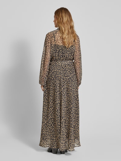 Be Pure Dutch Maxi-jurk met strikceintuur Donkerbruin - 5