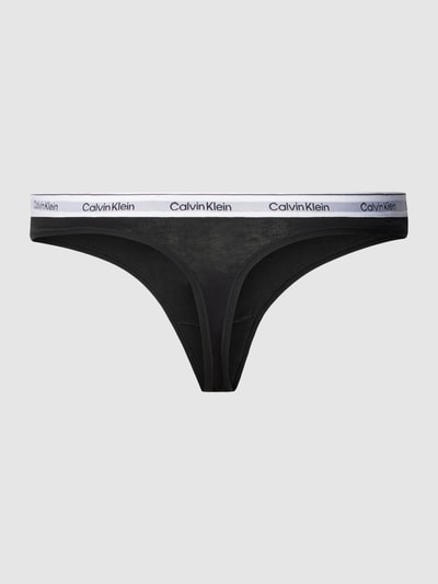 Calvin Klein Underwear String met elastische band in een set van 3 stuks Zwart - 3