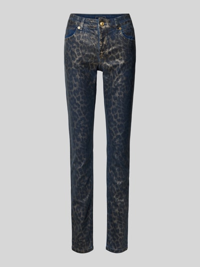 MAC Slim fit jeans met knoop- en ritssluiting Blauw - 2
