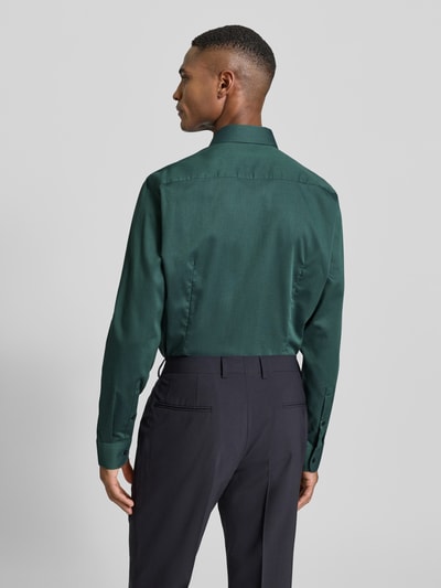 Jake*s Regular fit zakelijk overhemd van katoen met kentkraag Rietgroen - 5