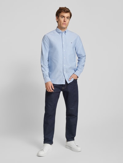 Tommy Hilfiger Regular Fit Freizeithemd mit Button-Down-Kragen Hellblau 1