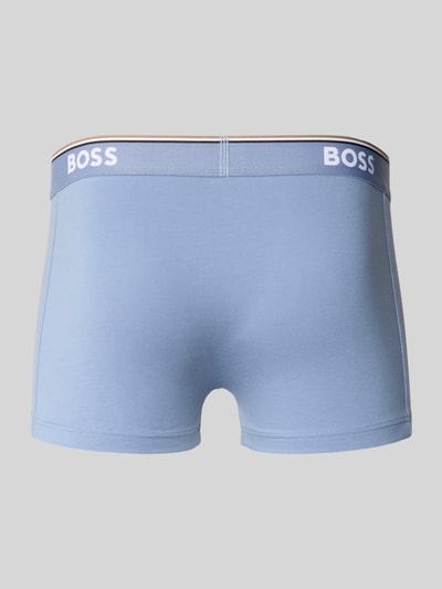 BOSS Slim Fit Trunks aus Baumwoll-Mix im 3er-Pack Modell 'POWER' Black 3