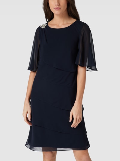 Christian Berg Cocktail Cocktailkleid mit Strasssteinbesatz Marine Melange 4