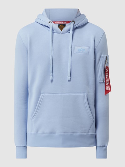 Alpha Industries Hoodie mit Ärmeltasche Hellblau 2