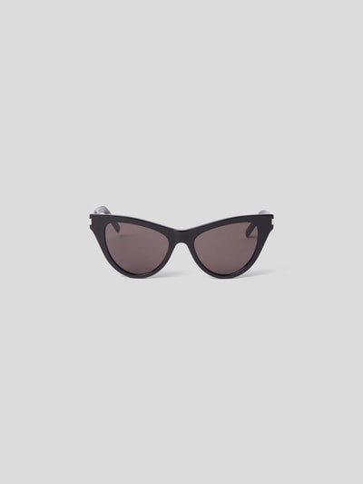 Saint Laurent Unisex Sonnenbrille im Cat-Eye-Stil Schwarz 2