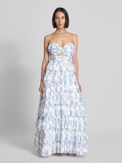 Hey Kyla Abendkleid im Stufen-Look Hellblau 4