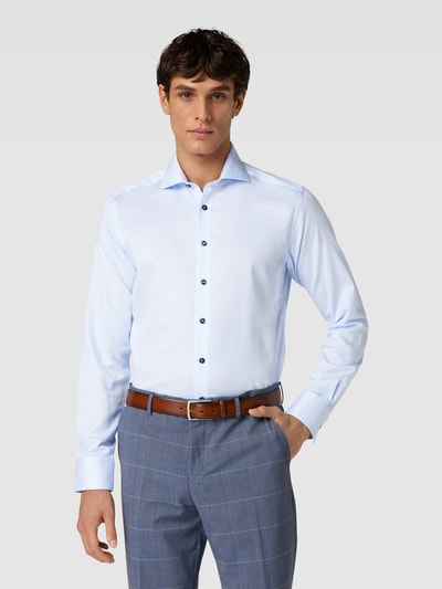 Bruun & Stengade Slim Fit Business-Hemd mit Kentkragen Modell 'WOODSON' Hellblau 4