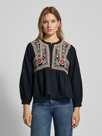 Bash Bluzka o kroju regular fit z kwiatowym haftem model ‘Alec’  4