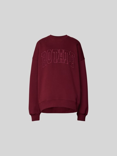 ROTATE Oversized Sweatshirt mit Logo-Stitching Bordeaux 2
