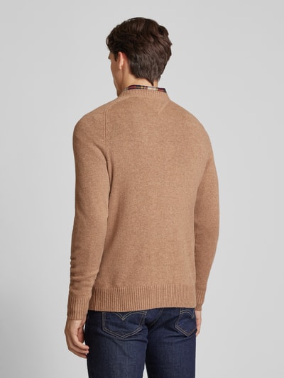 Tommy Hilfiger Wollen pullover met logostitching Camel - 5