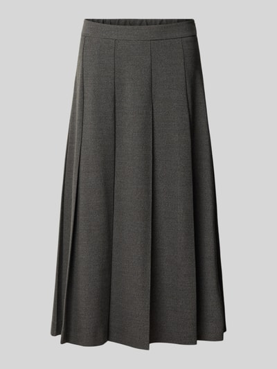 Jake*s Collection Midi-Rock mit Faltenpartie Dunkelgrau 2
