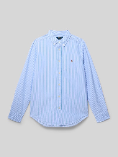 Produktfoto, Hemd aus reiner Baumwolle von Polo Ralph Lauren Teens, Mehrfarbig, Optik: Mehrfarbig, Passform: Regular-Fit, Hemdkragen, einreihige Knopfleiste, Material: Reine Baumwolle