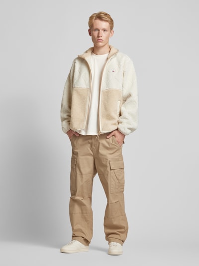 Tommy Jeans Sherpa jacket met structuurmotief, model 'ESSENTIAL' Beige - 1