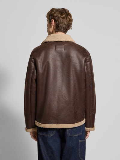 Jack & Jones Kurtka z listwą guzikową model ‘CAMBRIDGE’ Ciemnobrązowy 5