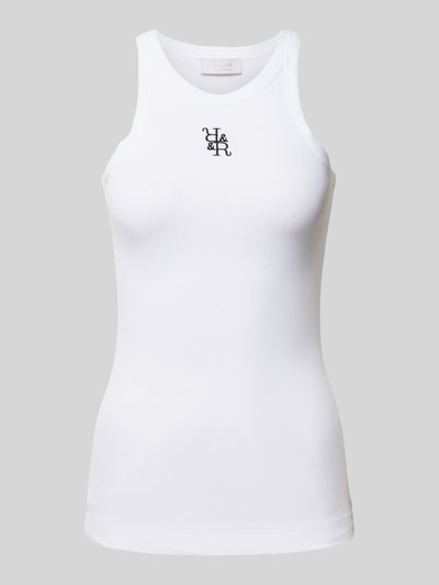 Rich & Royal Tank Top mit Label-Stitching Weiss 2