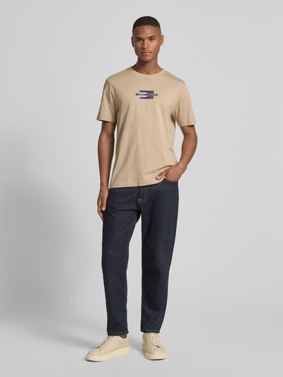 Tommy Hilfiger Regular Fit T-Shirt aus reiner Baumwolle Beige 1