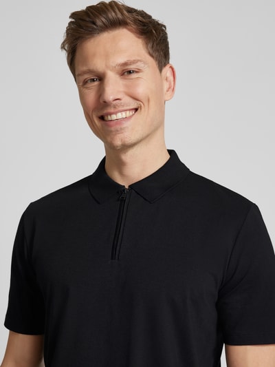 HUGO Regular fit poloshirt met labelpatch, model 'Dekok' Zwart - 3