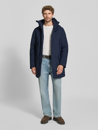Save The Duck Jack met verborgen ritssluiting model 'WILSON' Marineblauw - 1