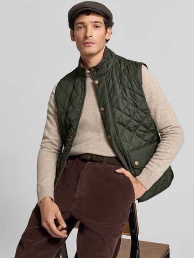 Barbour Slim Fit Weste mit Logo-Stitching Modell 'NEW LOWERDALE' Dunkelgruen 3