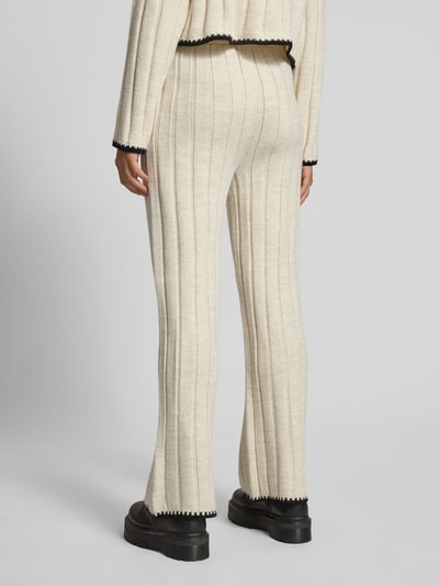 Only Regular fit bell bottom in riblook, model 'CHICK' Offwhite - 5