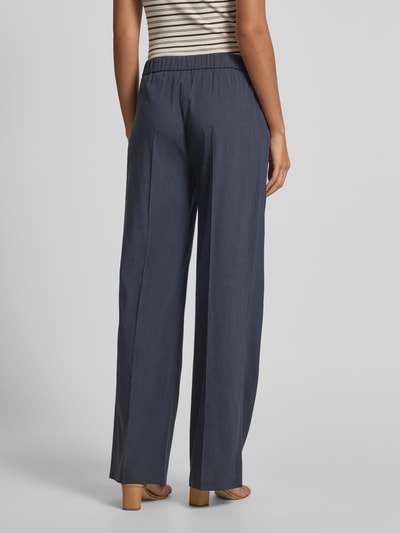 BOSS Leinenhose aus Leinen-Mix mit elastischem Bund Modell 'Toyal' Marine 5