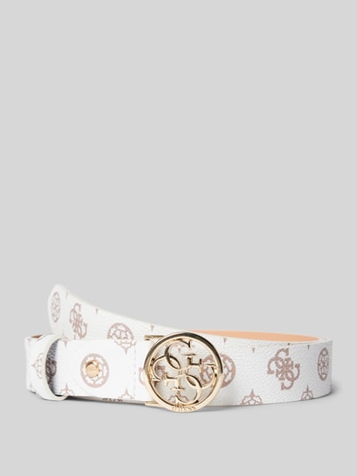 Guess Riem met logo-applicatie, model 'LORALLE' Wit - 1