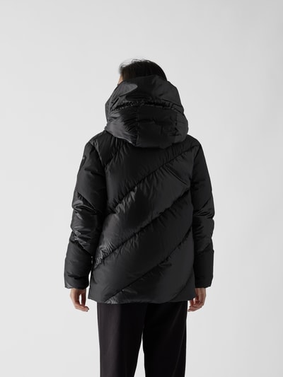Blauer USA Daunenjacke in Stepp-Optik Schwarz 5