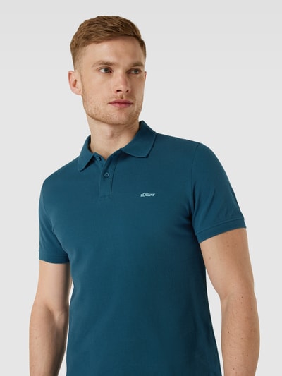 s.Oliver RED LABEL Poloshirt mit Label-Stitching Petrol 3