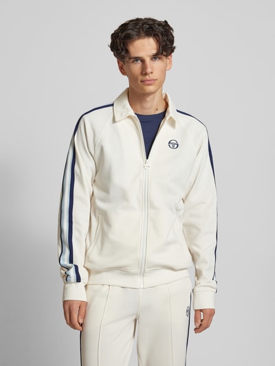 SERGIO TACCHINI Sweatjacke mit Label-Detail Offwhite 4