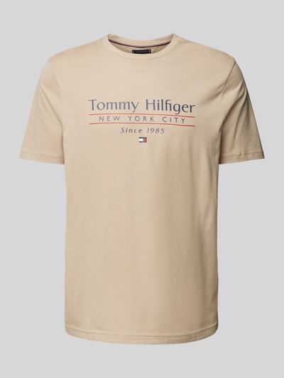 Tommy Hilfiger T-Shirt mit Label-Print Beige 2