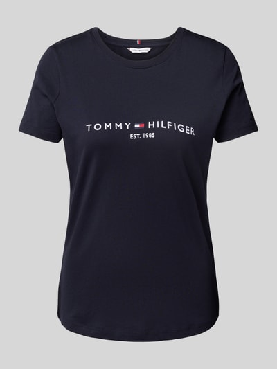 Tommy Hilfiger T-shirt z bawełny Ciemnoniebieski 2
