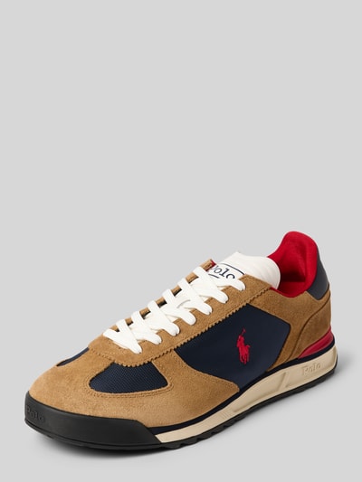 Polo Ralph Lauren Sneaker mit Label-Stitching Modell 'VARICK' Cognac 1