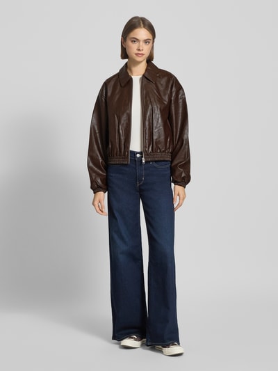 JJXX Jacke in Leder-Optik Modell 'JODY' Dunkelbraun 1