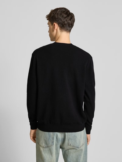 Replay Gebreide pullover van lanawolmix met ronde hals Zwart - 5