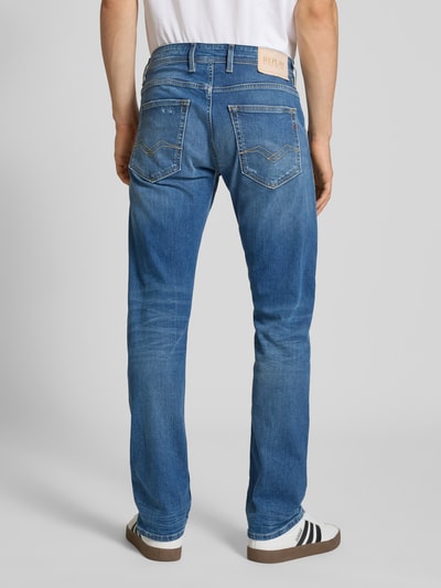 Replay Straight Fit Jeans mit Destroyed-Look Modell 'GROVER' Jeansblau 5