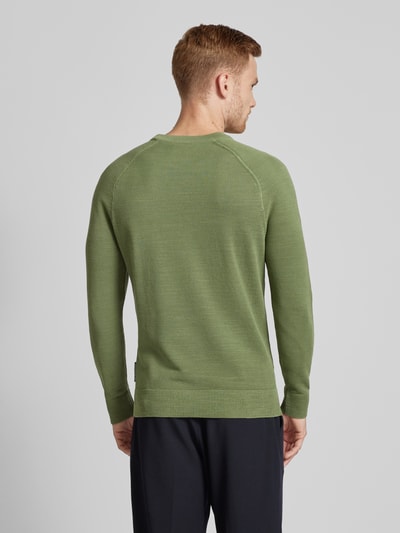 Marc O'Polo Strickpullover mit gerippten Abschlüssen Oliv 5