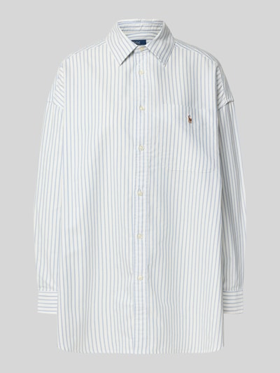 Polo Ralph Lauren Regular fit overhemdblouse met logostitching Lichtblauw - 2
