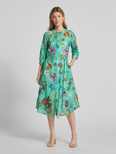 Milano Italy Midikleid mit Taillenband Mint 4
