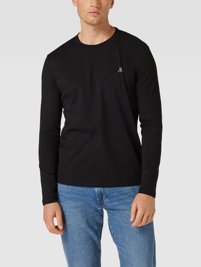 Marc O'Polo Longsleeve aus Baumwolle mit Label-Print Black 4