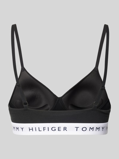 TOMMY HILFIGER Push-up-Bralette aus Baumwoll-Mix mit elastischem Label-Bund Modell 'HERITAGE' Black 3