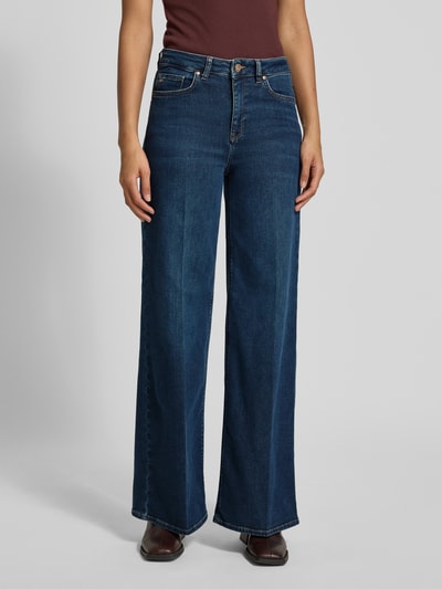 Raffaello Rossi Jeansy z szeroką nogawką w kant model ‘SEVENTY’ Ciemnoniebieski 4