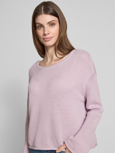 Marc O'Polo Comfort Fit Strickpullover aus reiner Baumwolle Lavender 3
