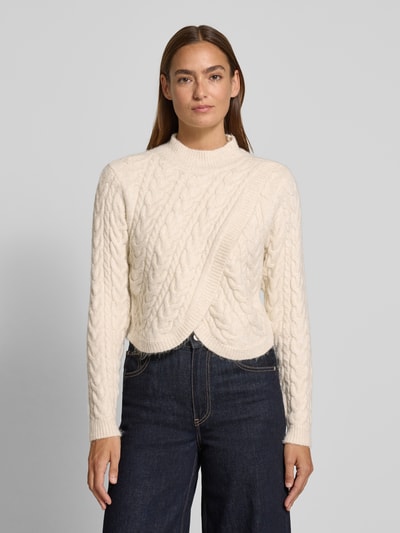 Apricot Regular Fit Pullover in Strick-Optik Offwhite 4