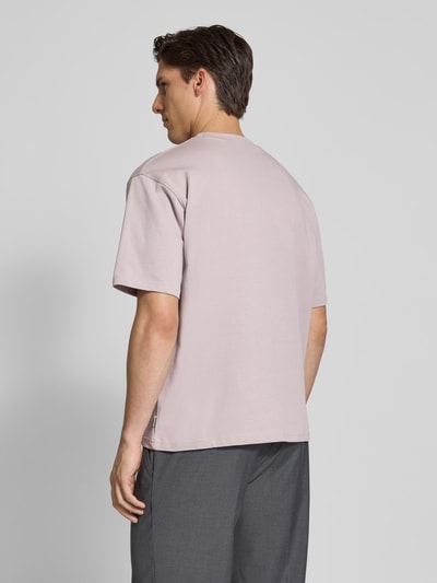 WOODBIRD T-Shirt mit Label-Stitching Modell 'Baine' Flieder 5
