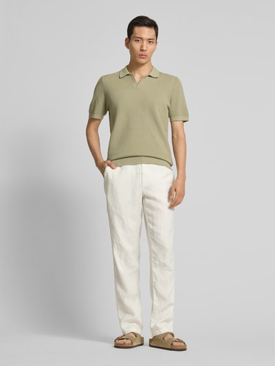 Casual Friday Regular Fit Poloshirt mit Strukturmuster Modell 'MATEO' Lind 1