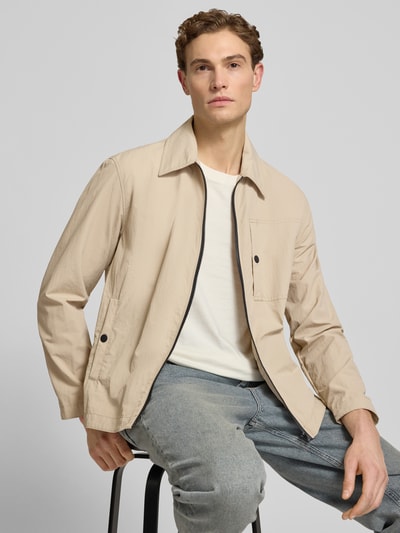 Marc O'Polo DENIM regular fit blouson met platte kraag Zand - 3