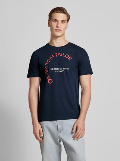 Tom Tailor Denim T-Shirt mit Rundhalsausschnitt Marine 4